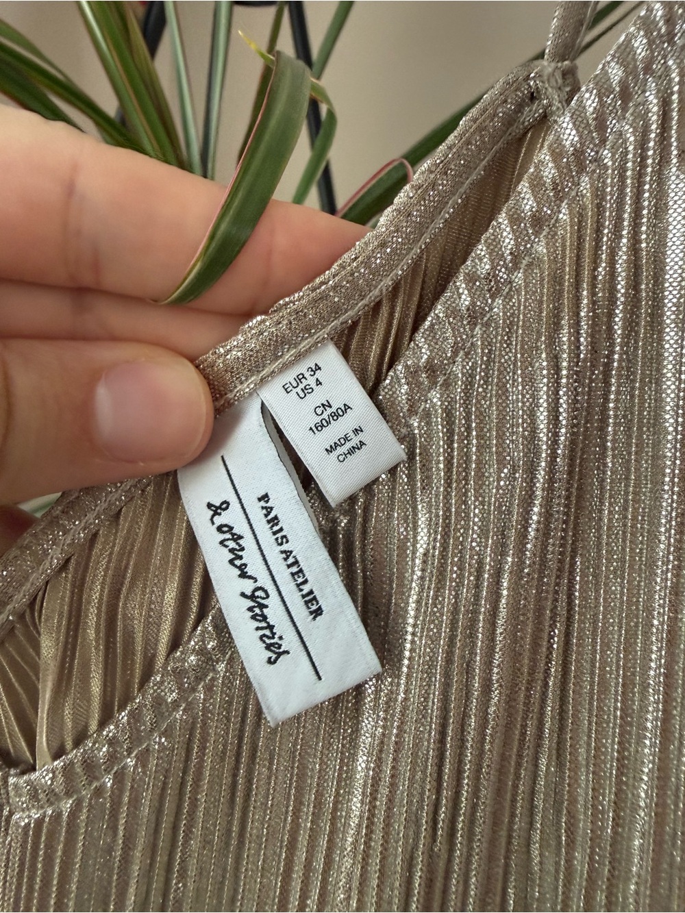 Metallic & Other Stories Slip Dress - Picture 3 of 4